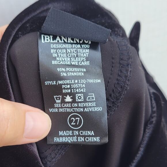 BLANKNYC The Great Jones High Rise Skinny in Black Velvet - Picture 3 of 6